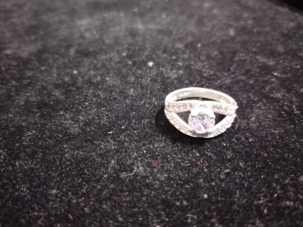 Grand Silver Halo Statement Ring - Image 3