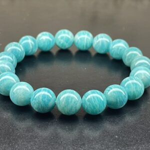 AdiShakti Amazonite Bracelet with soothing green-blue natural stones, designed for calm, emotional balance, and positive energy