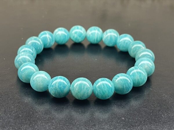 AdiShakti Amazonite Bracelet with soothing green-blue natural stones, designed for calm, emotional balance, and positive energy