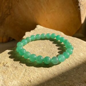 AdiShakti Aventurine Bracelet with soothing green natural stones, designed for unisex luck, prosperity, emotional balance, and heart chakra healing.