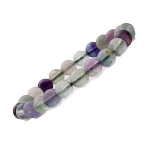 AdiShakti Fluorite Bracelet with natural multicolored fluorite stones, designed for unisex aura cleansing, focus, and emotional clarity.